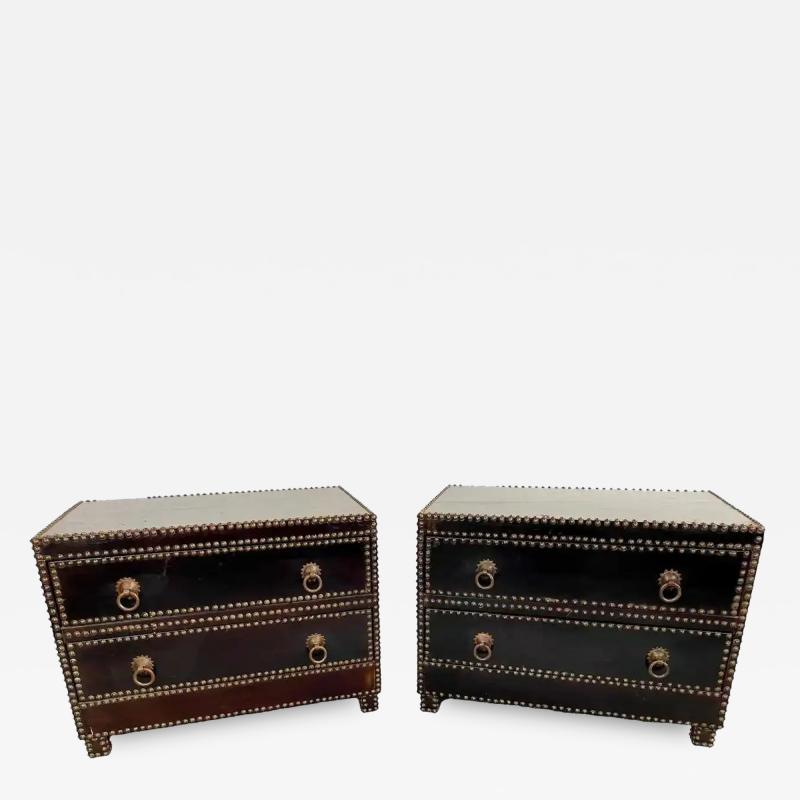 Julian Schnabel Julian Schnabel Mid Century Modern Style Nightstand End Table Chest a Pair