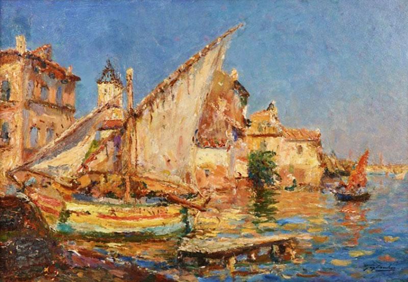 Julien Gustave Gagliardini French Impressionist Painting by Julien G Gagliardini listed Artist