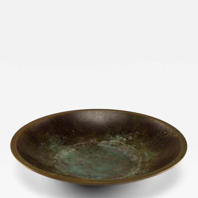 Just Andersen Art Deco Disko Metal Bowl Model B1892 by Just Andersen Denmark 1930s