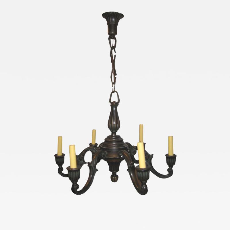 Just Andersen Just Andersen Danish Bronze Chandelier