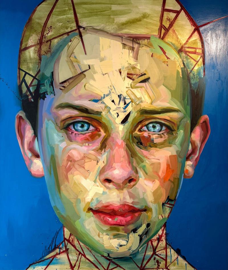 Justin Bower Blue Boy Painting by Justin Bower