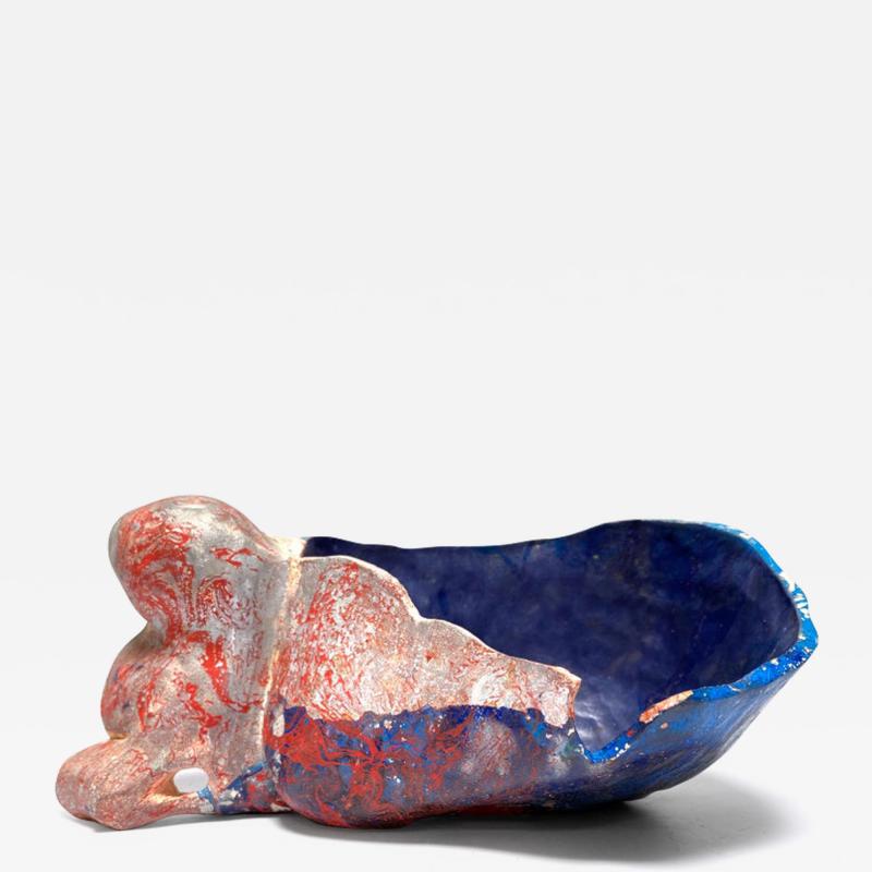 Justin Siegel Justin Siegel Untitled Silver Red and Blue Ceramic 2021