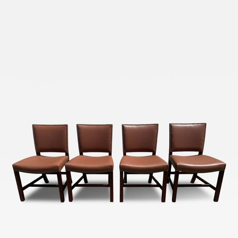 Kaare Klint Set of 4 Kaare Klint Red Chairs 