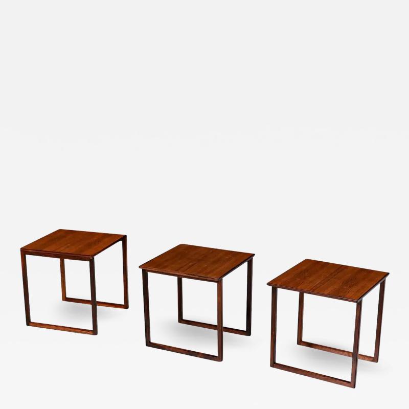 Kai Kristiansen Kai Kristiansen Model 33 Rosewood Interlocking Cube Nesting Tables