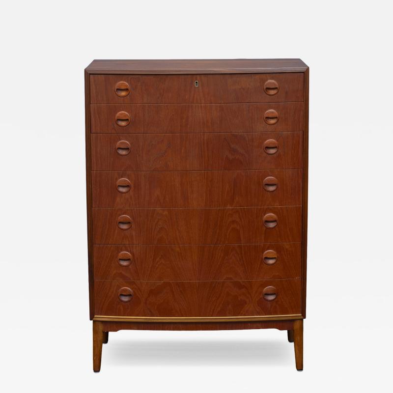Kai Kristiansen Kai Kristiansen Tall Seven Drawer Dresser Denmark