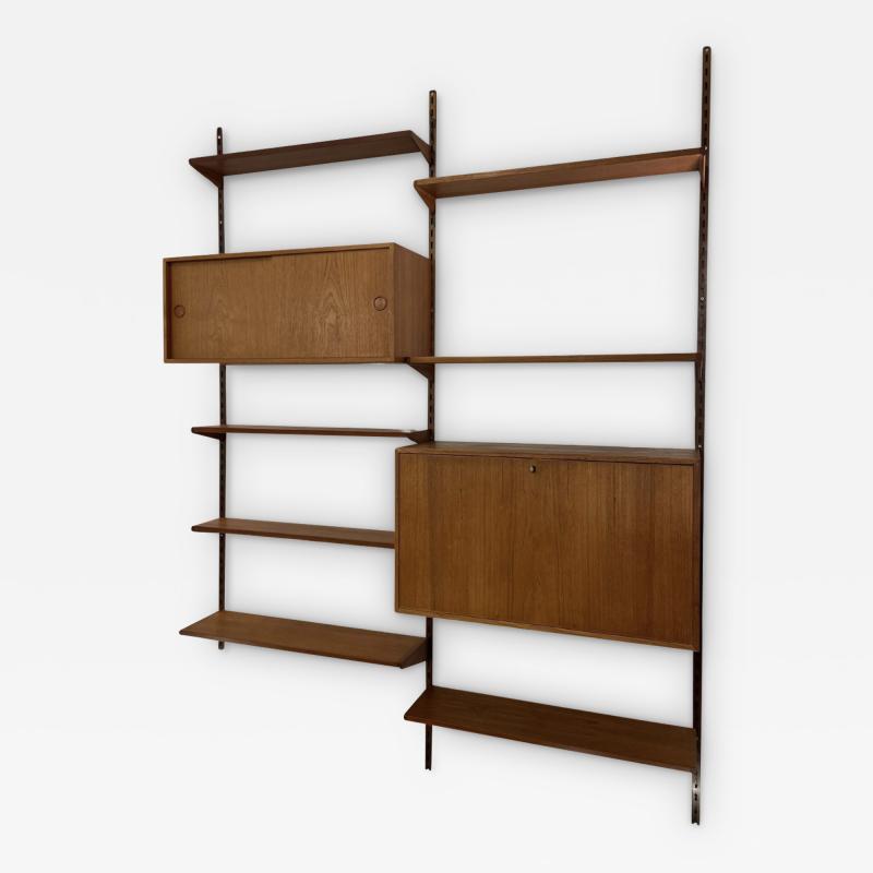 Kai Kristiansen Mid Century Modern Wooden Wall Unit by Kai Kristiansen Denmark 1950s