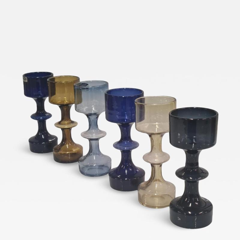 Kaj Franck A Beautiful Vases of Six Colourful Vases by Kaj Franck KF 245 Nuutaj rvi 1957