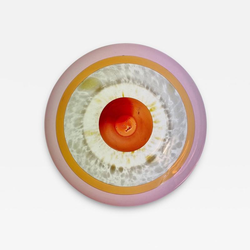 Kaj Franck Colourful Kaj Franck Ring Plate with Red Pink and Amber Nuutaj rvi 1960s