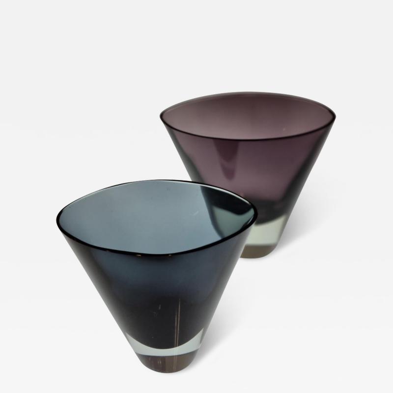 Kaj Franck Kaj Franck Blue and Violet Vases Model KF 234 from 1956 and 1960 Nuutaj rvi