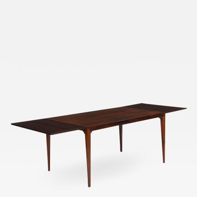 Kaj Winding Rosewood dining table by Kaj Winding Denmark 1960s