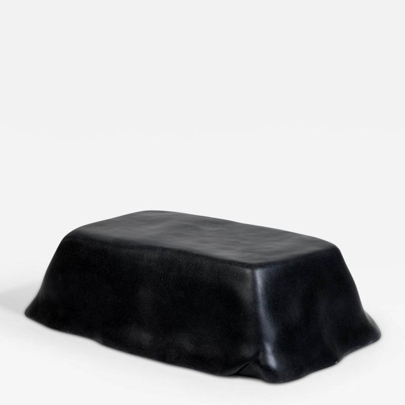 Kar Studio Contemporary Black Amorphous Pudding Fiberglass Coffee Tables