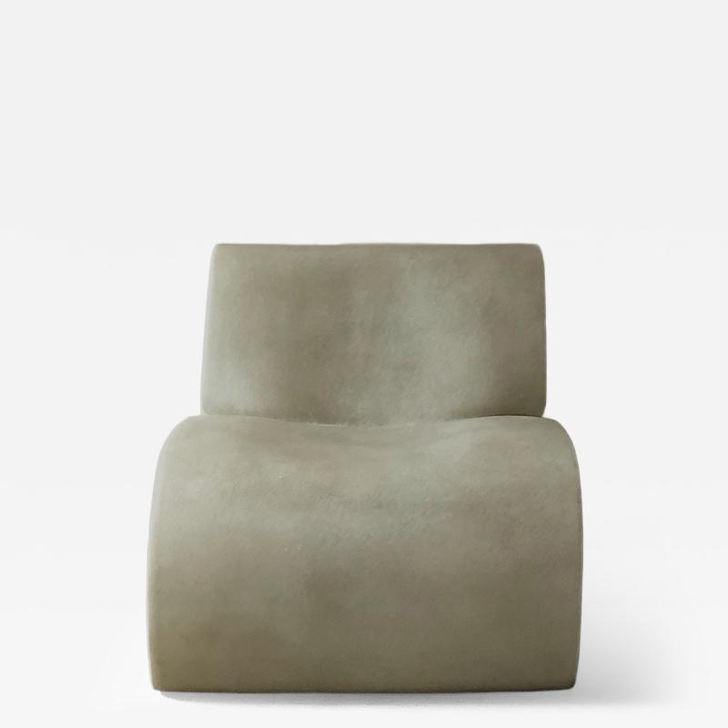 Kar Studio Contemporary White Curl Up Lounge Chair