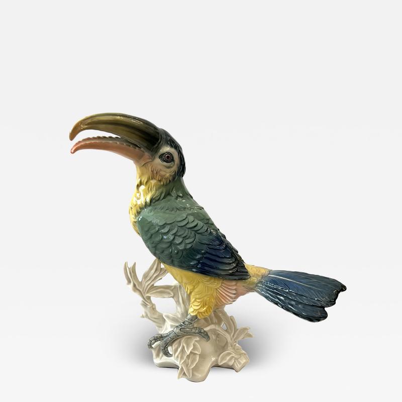 Karl Ens Karl Ens Fine Porcelain Polychrome Exotic Bird Sculpture of a Toucan
