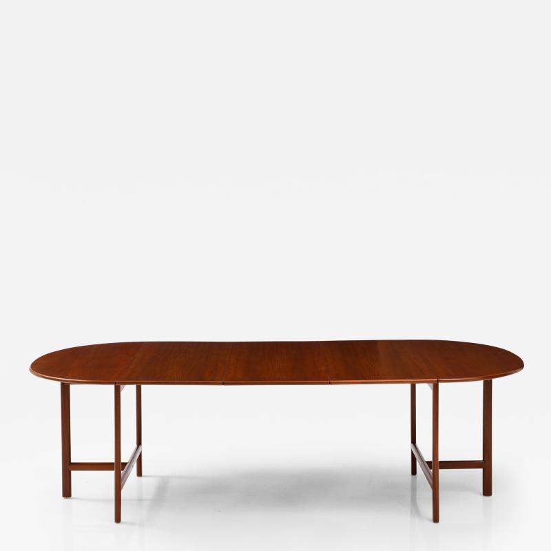 Karl Erik Ekselius 1960s Teak Dining Table Designed By Karl Erik Ekselius For JOV With 3 Leaves