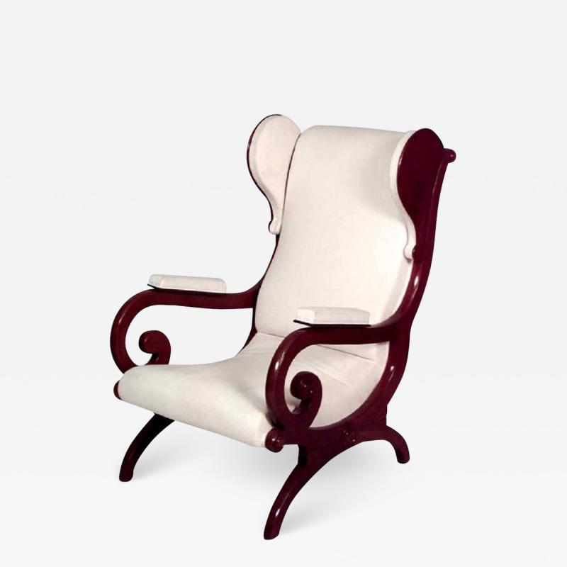 Karl Friedrich Schinkel German Biedermeier Mahogany Wing Chair