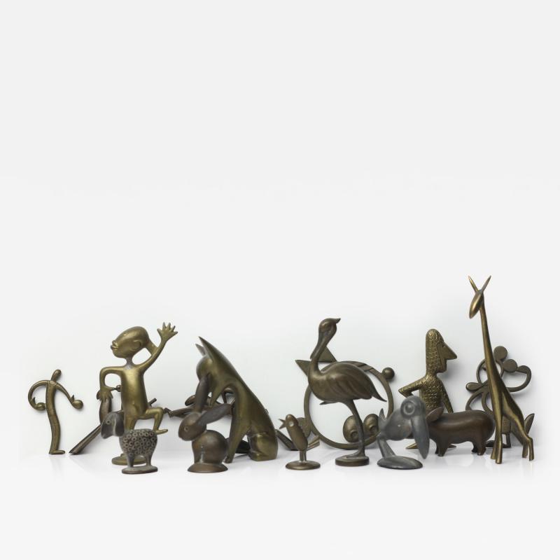 Karl Hagenauer Collection of Karl Hagenauer Brass Models Sculptures 1920s 1930s Austria