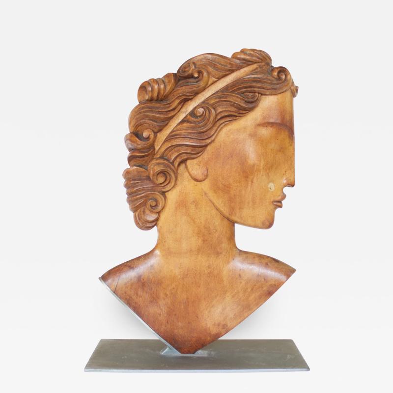 Karl Hagenauer Hagenauer RENA carved wood head of a Roman man Austria 1935