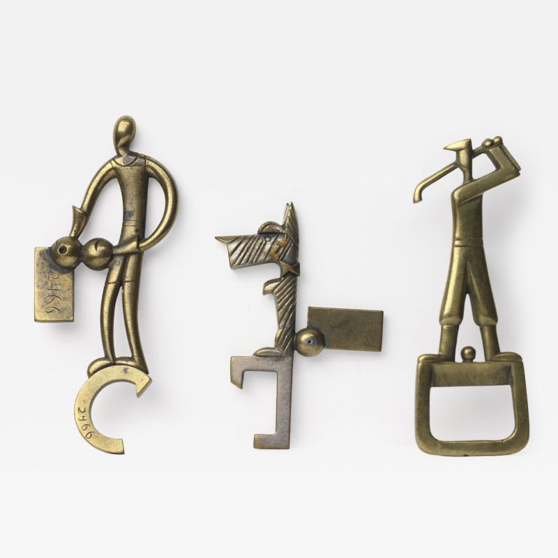 Karl Hagenauer Set of 3 Original Karl Hagenauer Prototype Model Bottle Openers Austria 1930