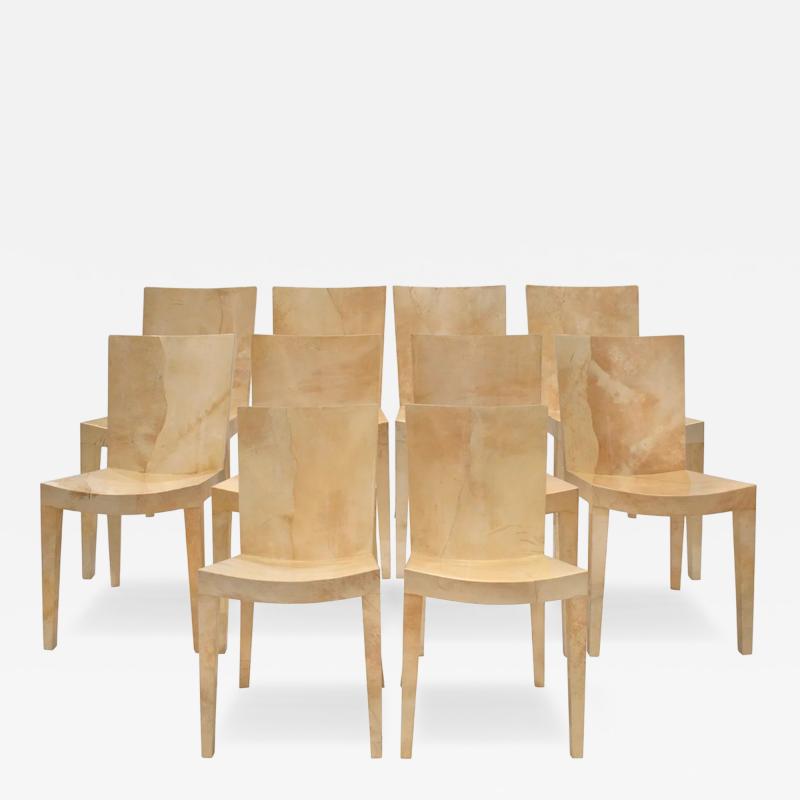 Karl Springer 6 JMF SIDE CHAIRS Circa 1980