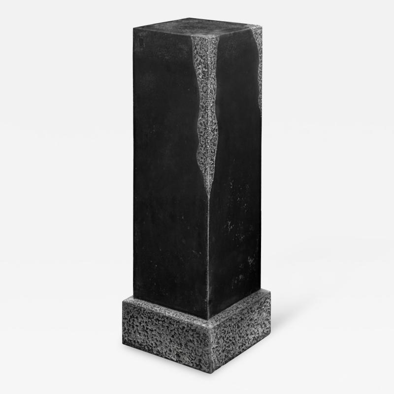 Karl Springer Black Granite Pedestal by Karl Springer