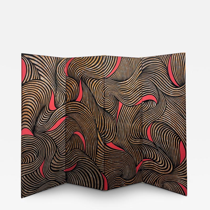 Karl Springer FOUR PANEL COROMANDEL SCREEN Circa 1985