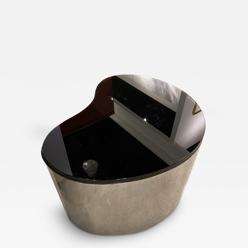 Karl Springer Important Karl Springer Polished Stainless Freeform Table