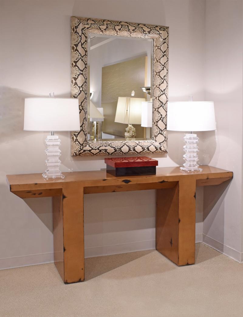 Karl Springer Karl Springer "Altar Console Table" in Antique Copper 1980s