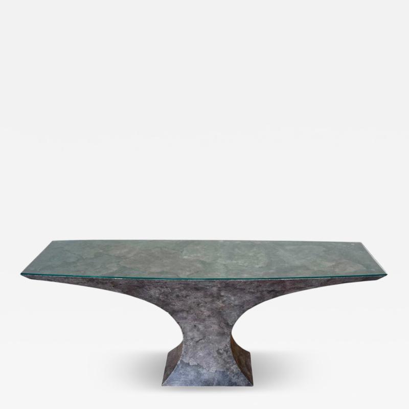 Karl Springer Karl Springer Attr Modern Goatskin Console Table