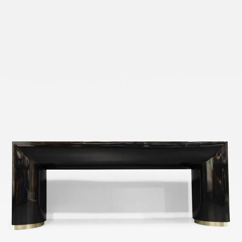 Karl Springer Karl Springer Console Table in Black Lacquer