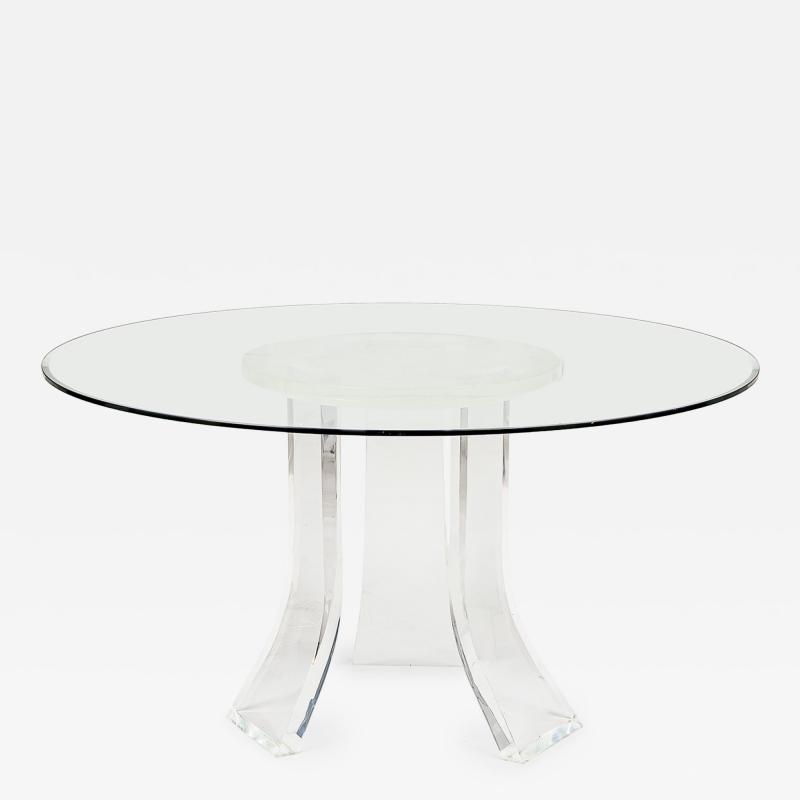 Karl Springer Karl Springer Contemporary American Lucite Dining Table Base