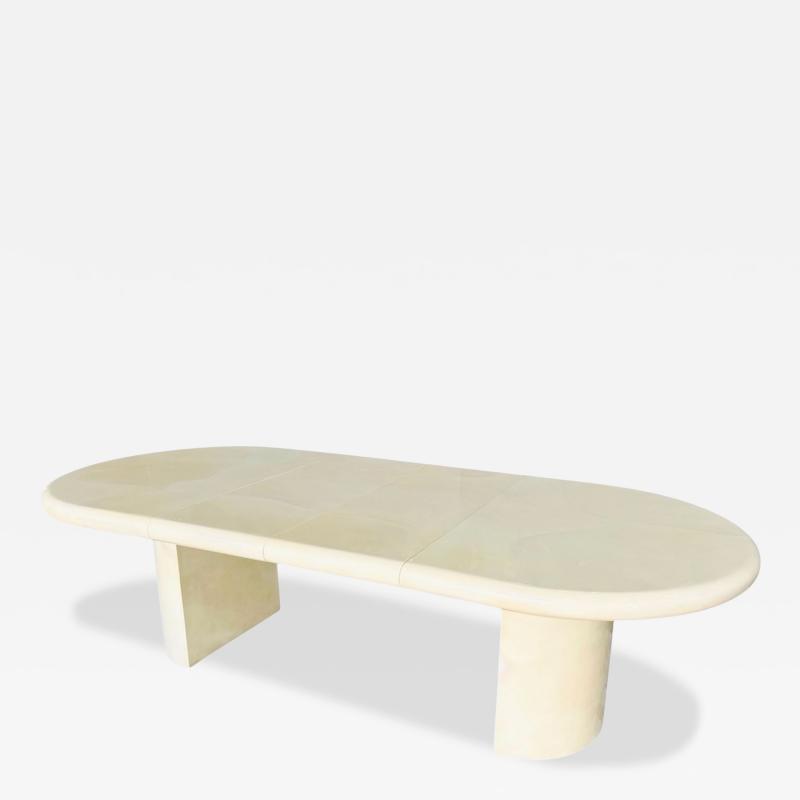 Karl Springer Karl Springer Goatskin Bullnose Dining Table 1980