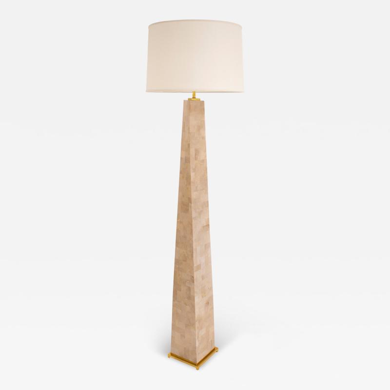 Karl Springer Karl Springer J M F Floor Lamp in Tessellated Fossilized Coral 1980s