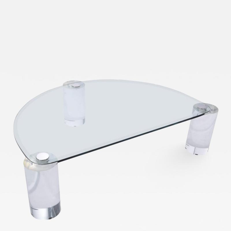 Karl Springer Karl Springer Lucite Sculpture Leg Coffee Table