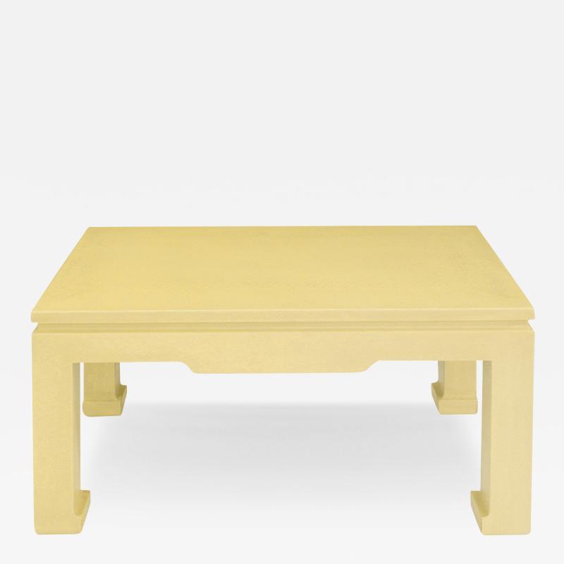 Karl Springer Karl Springer Ming Coffee Table in Canary Python 1970s