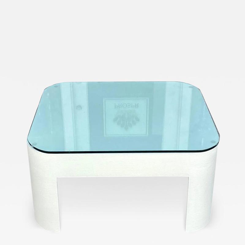 Karl Springer Karl Springer Raffia Clad Coffee Table