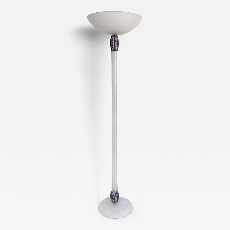 Karl Springer Karl Springer Seguso Scavo Torchere Floor Lamp In Line Dimmer Switch 1980s