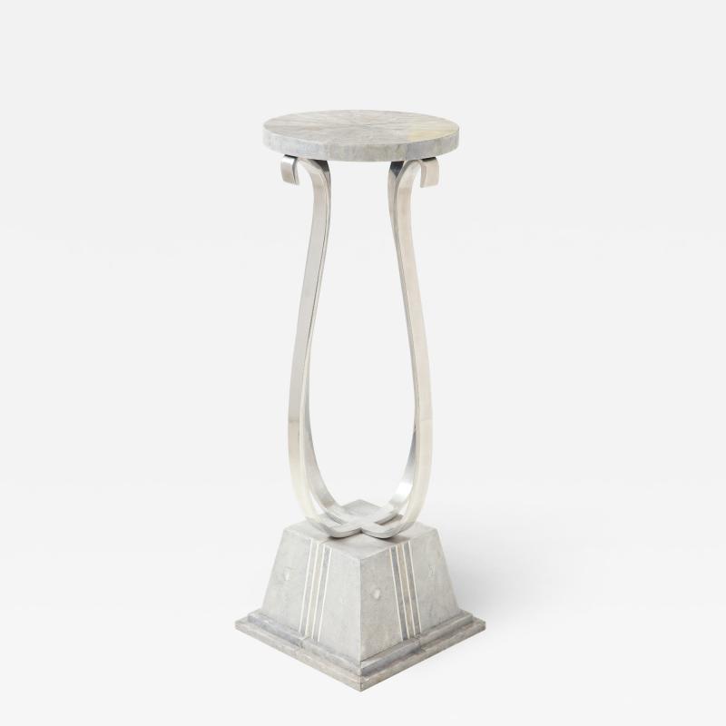 Karl Springer Karl Springer Shagreen Pedestal Stand