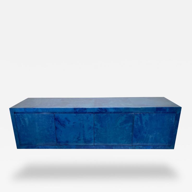 Karl Springer LTD Customizable Karl Springer Ltd Goatskin Royal Palm 4 door Server