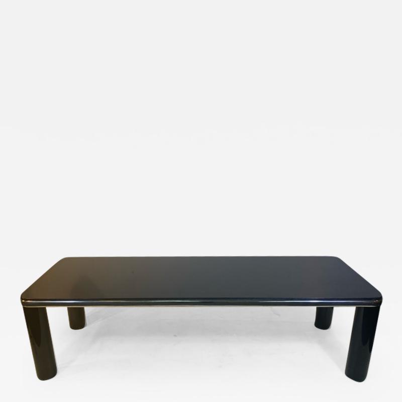 Karl Springer MODERN BLACK MARBLE AND CHROME COFFEE TABLE BY KARL SPRINGER