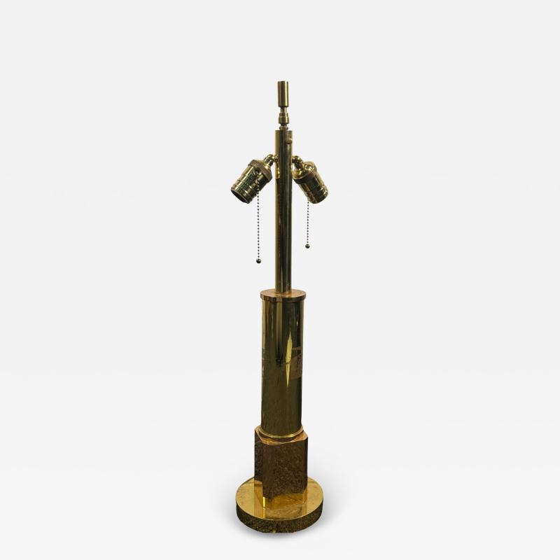 Karl Springer MODERNIST POLISHED BRASS LAMP BY KARL SPRINGER