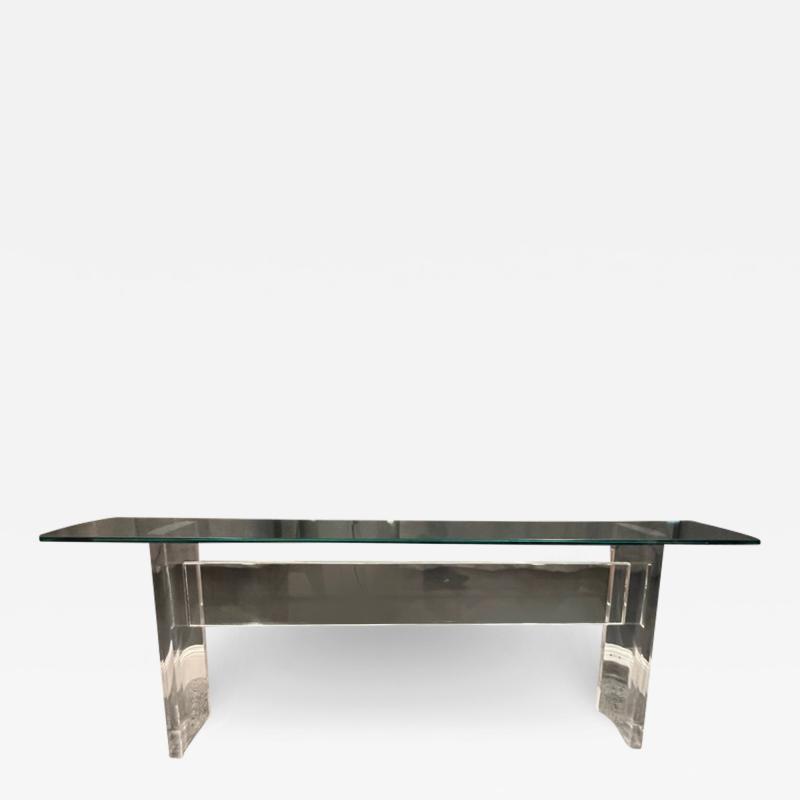 Karl Springer MONUMENTAL MODERNIST LUCITE CONSOLE