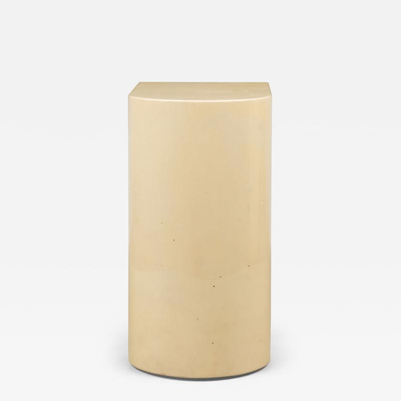 Karl Springer Mid Century Continental Karl Springer GoatSkin Pedestal End Table