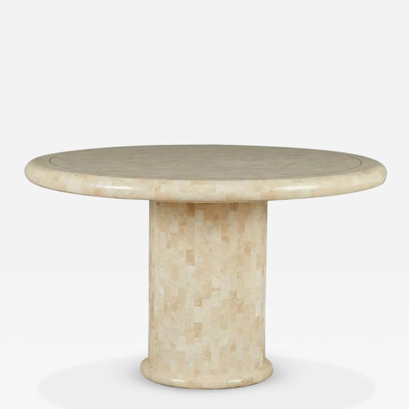 Karl Springer Round Dining Center able with Stone Mosaic Surface by Karl Springer
