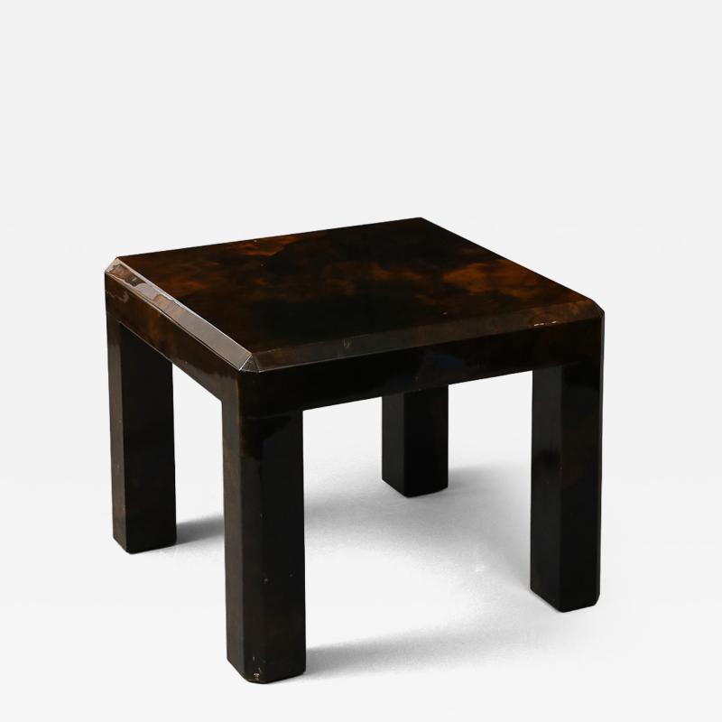 Karl Springer Square Side Table