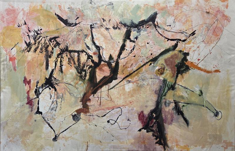 Kathi Robinson Frank Arise 2025 Large Abstract Painting On Canvas by Kathi Robinson Frank