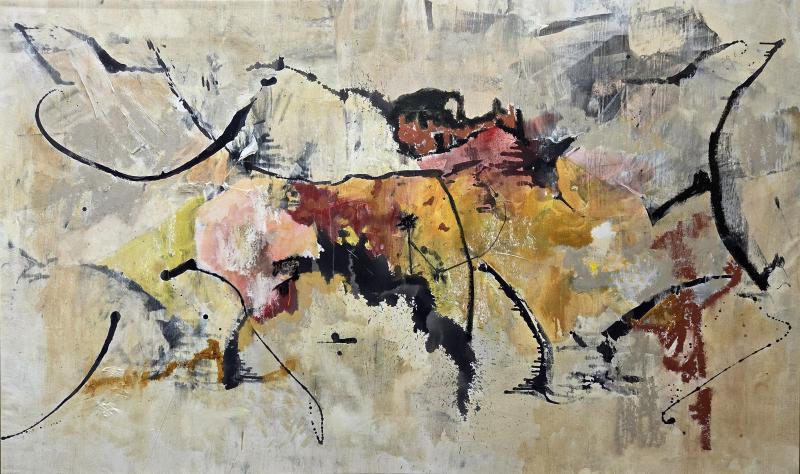 Kathi Robinson Frank Cave Painting After Plato 2025 Abstract Painting by Kathi Robinson Frank