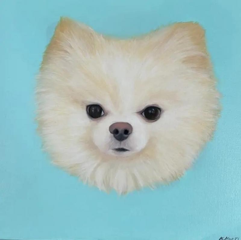 Kathy Hoets Kathy Hoets Pet Projects Light Blue Pomeranian
