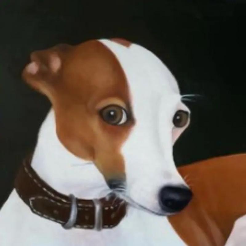 Kathy Hoets Pet Projects Whippet with Black