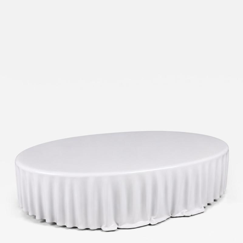 Katz Studio Levitaz Oval Sculptural Coffee Table By Katz Studio