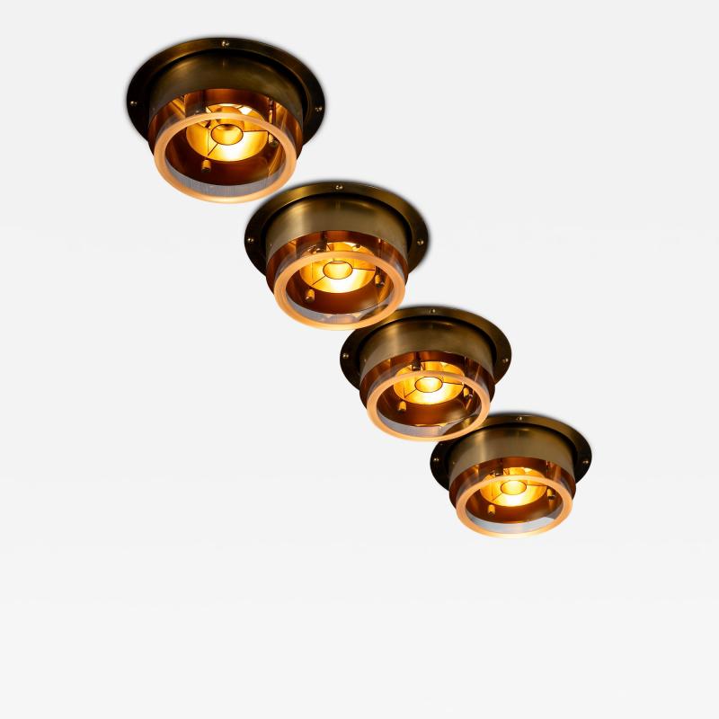 Kay Korbing Set of 4 ceiling lamps by Kay Korbing for Lyfa